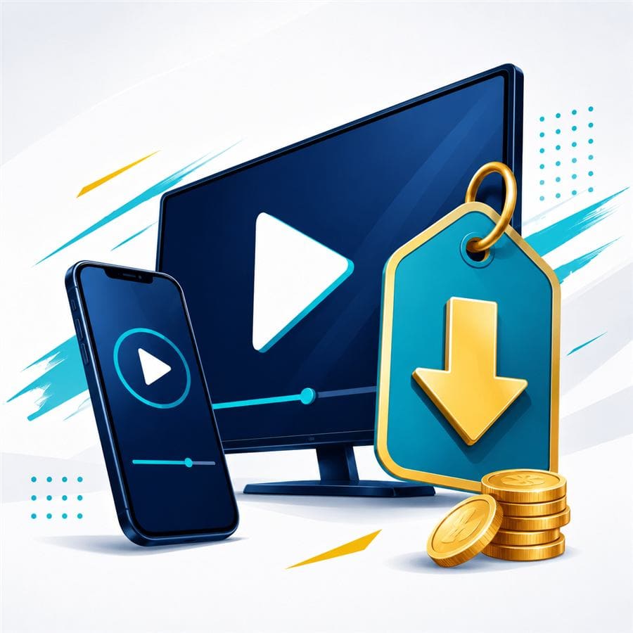 Illustration av billigare streamingabonnemang
